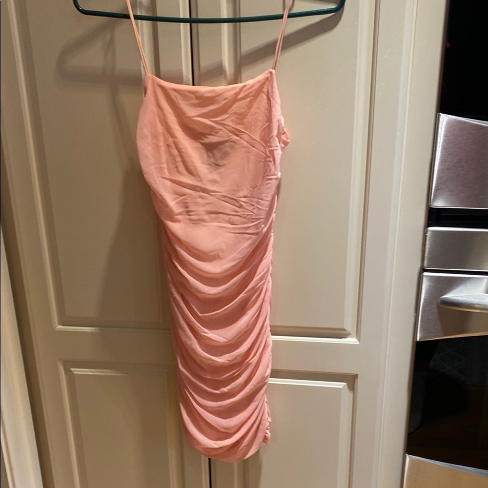 Hello Molly Pink Spaghetti Strap Bodycon Mini Dress